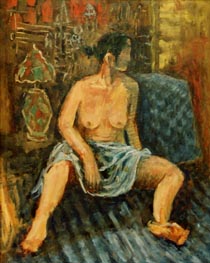 作者：増田良一、作品名：裸婦、発表時期・展覧会名：2000年08月　油絵ひまわり会夏期講評会