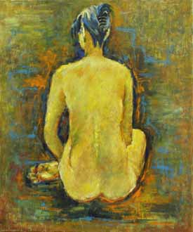 増田良一、作品名：裸婦　(F20)、発表時期：2007年8月、展覧会名：油絵ひまわり会夏期講評会