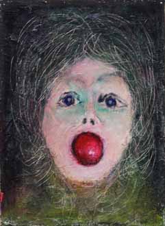 増田良一、作品名：プラム　(F4)、発表時期：2008年10月、展覧会名：国分寺市第31回光発表会