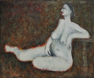 増田良一、作品名：裸婦　(F20)、発表時期：2008年12月、展覧会名：油絵ひまわり会冬期講評会