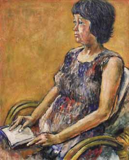 増田良一、作品名：人物　(F15)、発表時期：2009年11月、展覧会名：第46回国分寺市民文化祭美術展