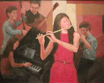 作者名：大野起生、作品名：JAZZ（私の時間）　(F30)、発表時期：2006年5月