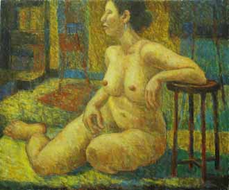 作者名：大野起生、作品名：裸婦　(F20)、発表時期：2008年8月