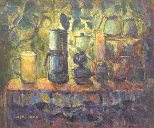 発表時期：2013年2月、展覧会名：府中市民美術展2013、作者名：大野起生、作品名：私の夏　F20